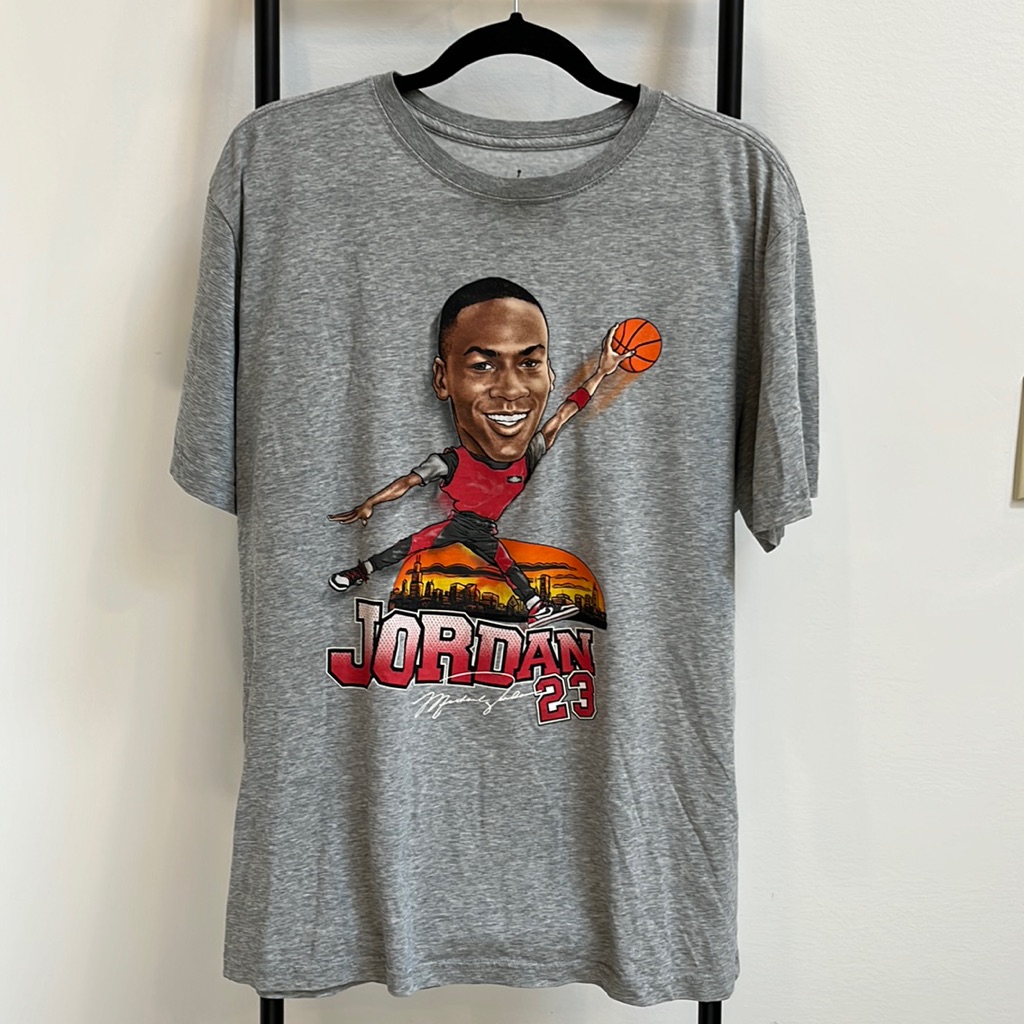 Nike 2012 Jordan Chicago City Cartoon Tee Top T-Shirt Men Graphic Size Xl